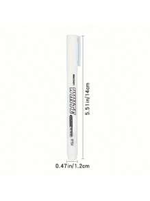 White Bullet-Shaped Permanent Marker, Quick Drying, Waterproof Oil-Based Paint Pen For Tire Painting, Marking, Signing, Student Use - Multicolor - View 2