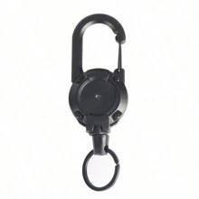 1 pièce Porte-clés rétractable avec câble en acier - Matériel de camping multifonctionnel, support de clé anti-perdu, en acier inoxydable