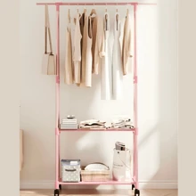 1 Perchero De Ropa Con Ruedas Con Balda Para Bolsos Y Zapatos. Burro De Ropa Para Colgar Ropas Y Organizar Conjuntos