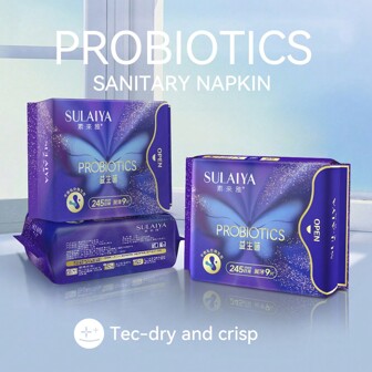  SULAIYA Pads For Women, PROBIOTICS Cover Pads - Regular Absorbency, Unscented, Ultra Thin Feminine Pads With Wings, Unscented Period Pads, Regular Absorbency Sanitary Pads, Lady Menstrual Pads,Extra Wide Absorbency Sanitary Pads