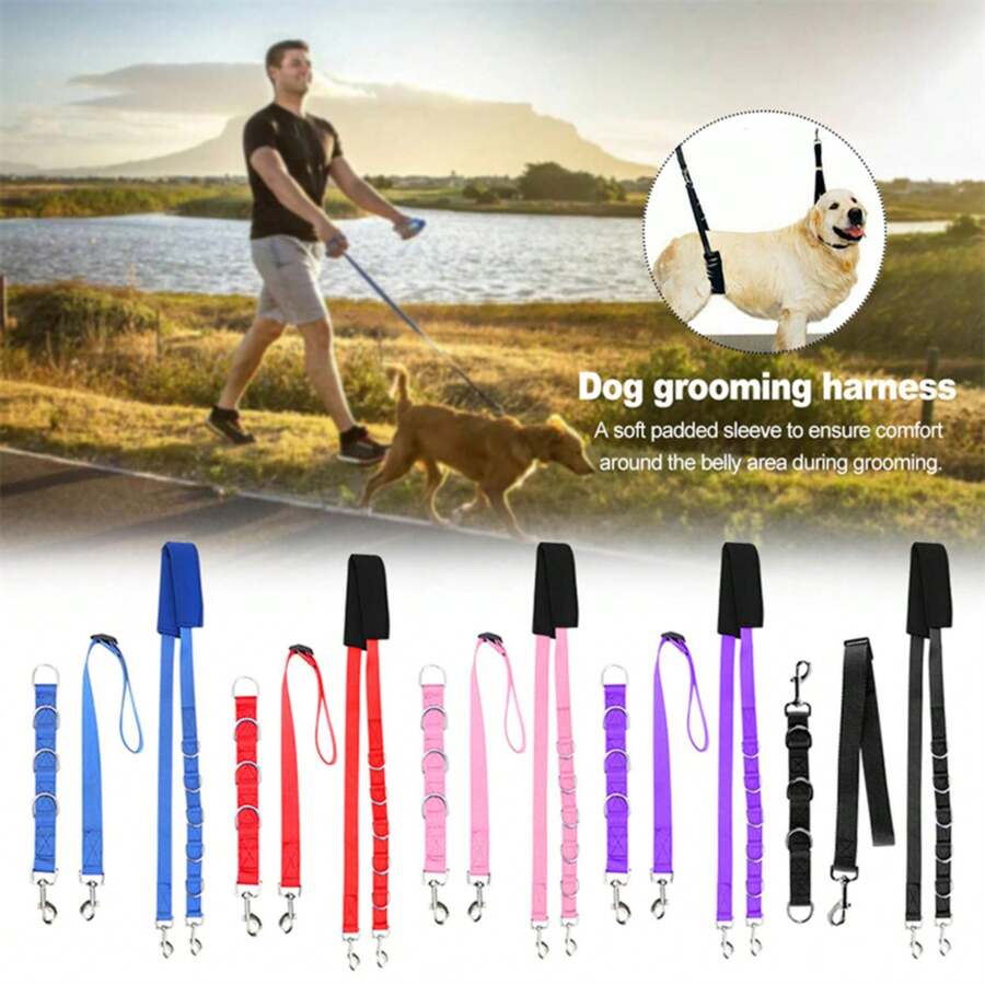 Bộ ba dây xích giữ thú cưng tắm cho chó con - Nhiều màu - Xem 1