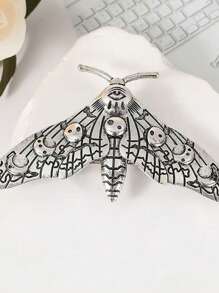 1个复古哥特式飞蛾发夹派对发饰爪夹发卡，适合上学、大学、发饰、头部饰品、发夹 - 彩色 - 查看 2