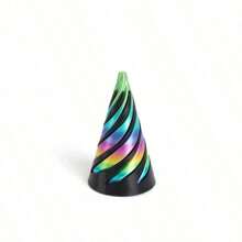 1 3D Printed Spiral Cone Christmas Tree Decoration Made Of Plastic Material, Suitable For Desktop Decoration In Vacation Homes And Offices, Suitable For Thanksgiving, Birthdays, Valentine's Day, Christmas, Bridal Parties, Bars And Adult Parties, Weddings, Spring, Halloween, Christmas