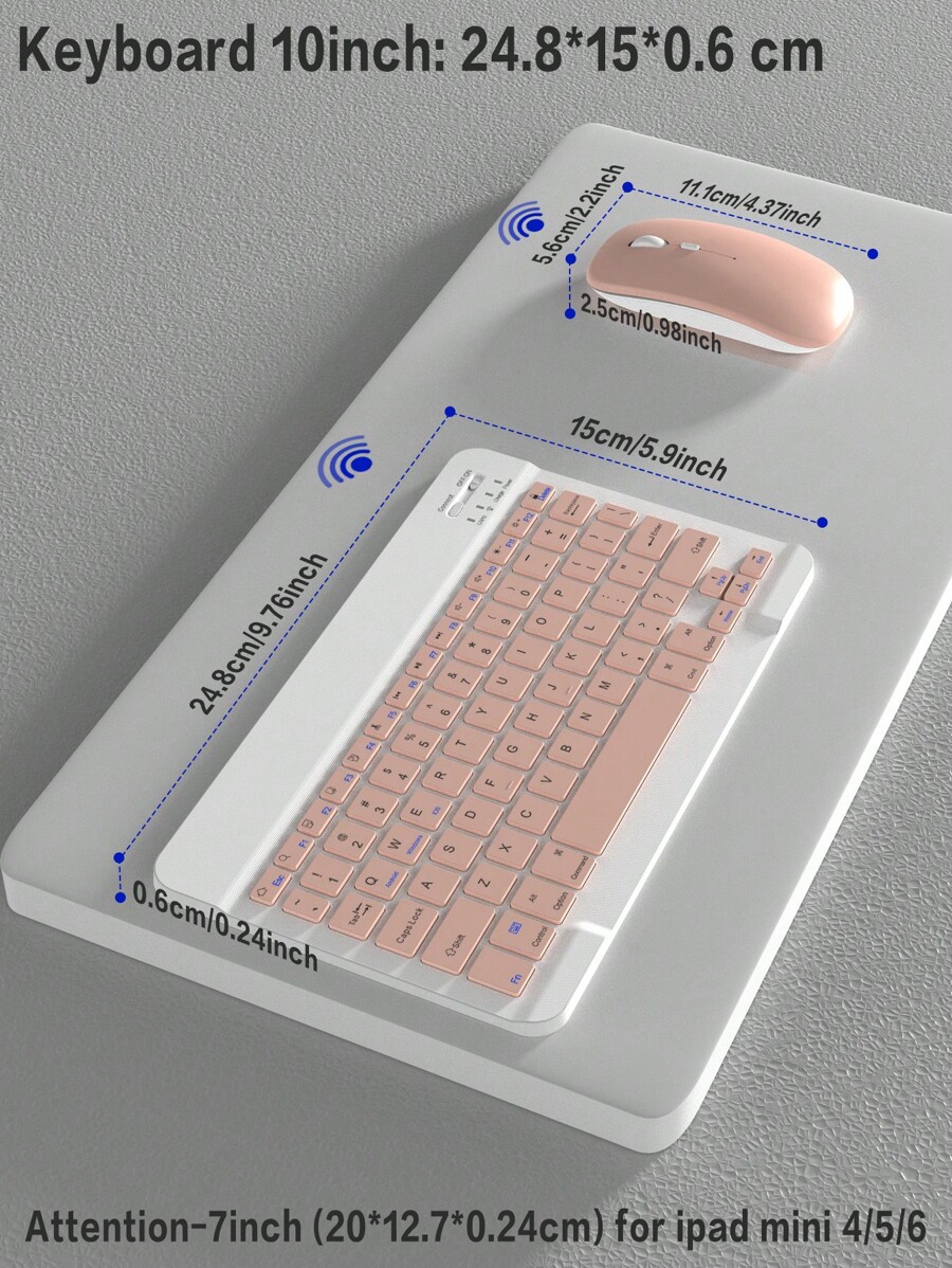 Keyboard Case With IPad Detachable Wireless Bluetooth Keyboard Mouse