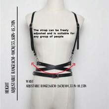 1pc Unisex Leather Armlet, Shirt Sleeve Cuff, Choker, Functional Punk Style Necklace Collar Waist Belt, Cosplay Accessory & Photography Prop Halloween - Multicolor - View 12