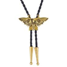 1pc Original Design Moon, Star, Ghost & Moth Bolo Tie, Adjustable Length Rope Necklace, American Western Cowboy Bolo Tie For Casual, Party, Wedding, Unisex, Great Gift Idea Men Necktie - Ghost Face Skull Moth Tie - View 17