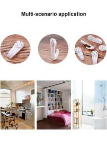 10 件装家居防跟踪钉装饰画挂画防跟踪挂钩钟表悬挂塑料挂钩壁挂相框墙钉十字绣框架照片墙防跟踪钉安装配件 - 白色 - 查看 2