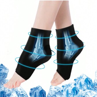 1 Pack New Solid Gel Ankle Support Cold/Hot Therapy Wrap, Provides Relief For Pain And Swelling, Home Use Ice Pack
