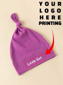 1 件定制印刷文字新生儿帽子，可保护宝宝头部免受寒冷侵袭，柔软呵护宝宝皮肤，适合男孩女孩情人节开学冬季礼物 - 彩色 - 查看 8