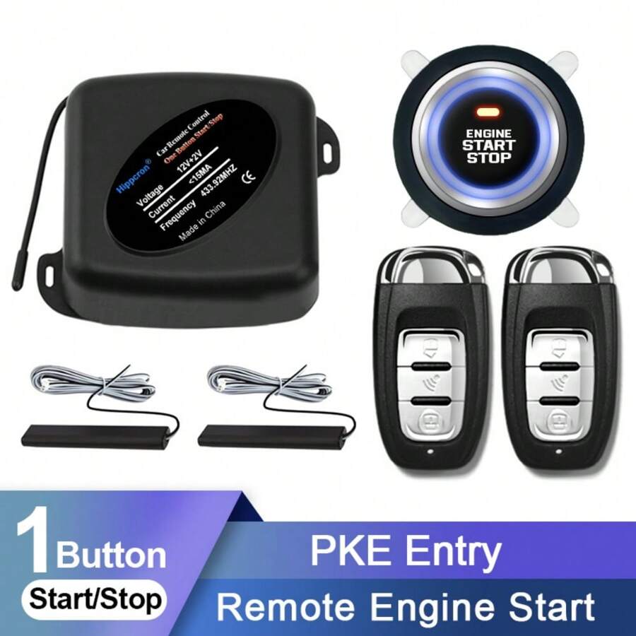 Car Remote Control PKE Car Keyless Entry Engine Start Alarm System Auto
