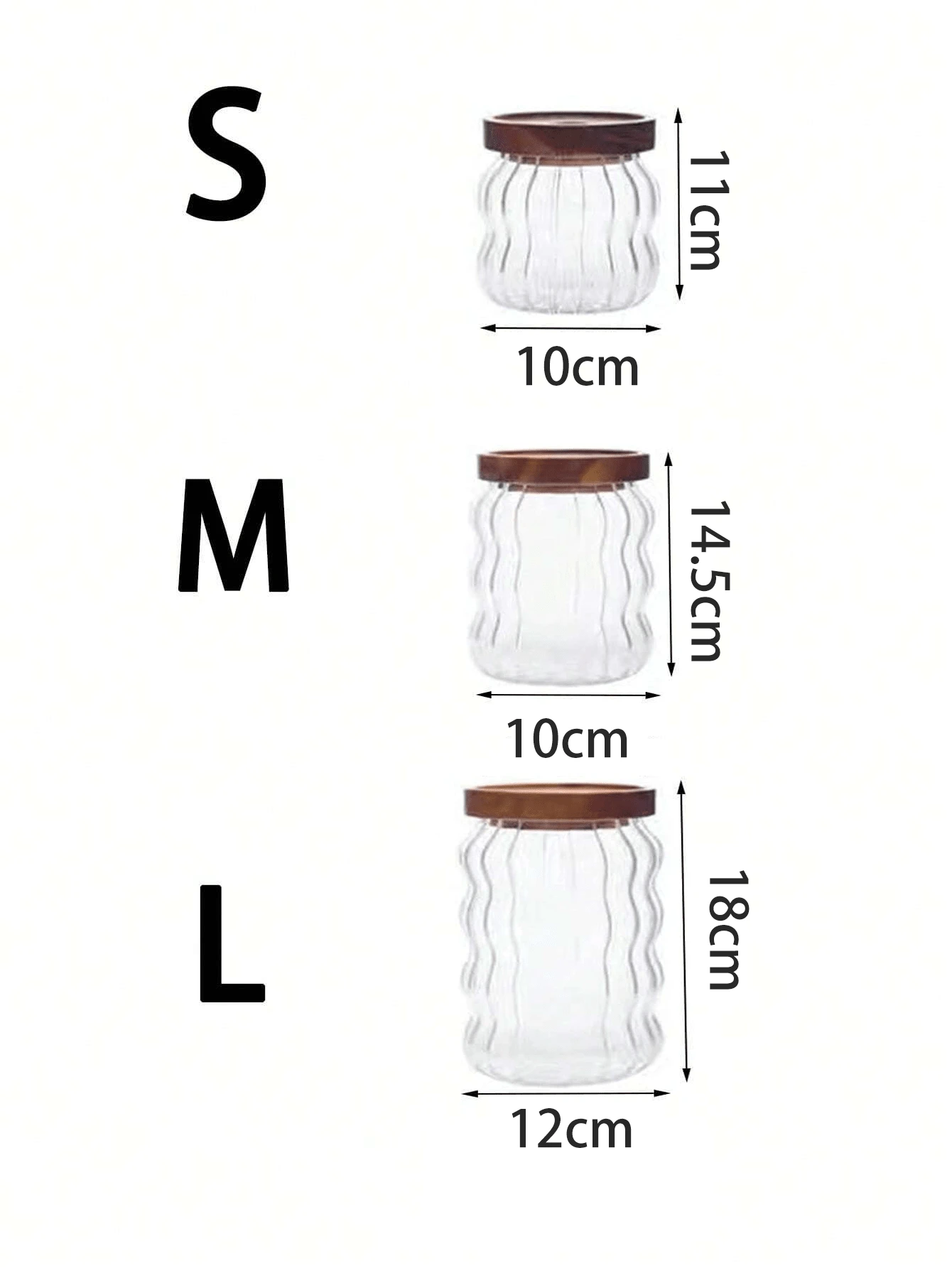 1 Glass Jar Round Stopper With Wooden Lid And Sealed Cork For Spices