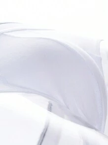 5pcs/Pack Men's Briefs With Waistband, White Color Men's Underwear With MEN Letter Logo Print