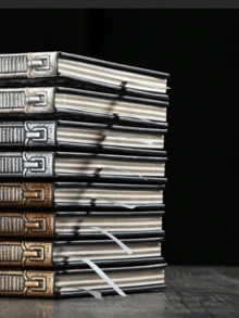 1 件，龙皮日记本龙皮笔记本压花皮革日记本复古书写笔记本仿古日记记事本 A5 压花书写精装行政日记本适合商务女性男性 - 彩色 - 查看 7