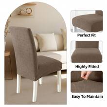 Ystyle Chair Covers With Backrest 4/6 Pieces, Kitchen Chair Covers, Stretch Chair Cover, Universal Dining Room Chair Covers, Washable Removable, Easy To Clean