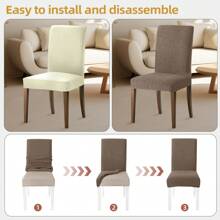 Ystyle Chair Covers With Backrest 4/6 Pieces, Kitchen Chair Covers, Stretch Chair Cover, Universal Dining Room Chair Covers, Washable Removable, Easy To Clean
