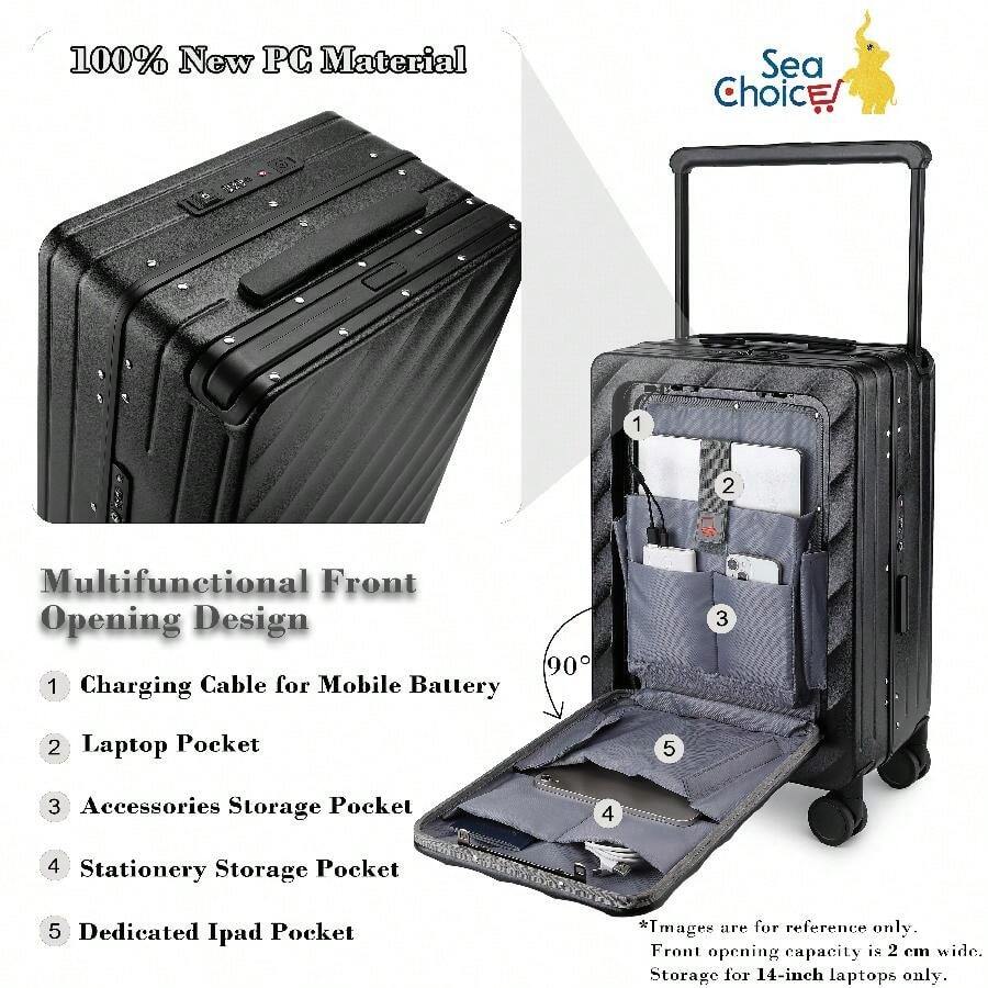 Sea Choice Hand Luggage Hard Shell Suitcase Trolley Travel Suitcase