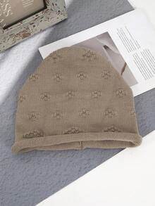 1 chiếc mũ len đan mềm mại ấm áp kiểu Nhật cho nữ màu trơn có dây rút viền, thích hợp cho các buổi đi chơi mùa thu/đông và chụp ảnh tự sướng - màu đặc - Xem 6