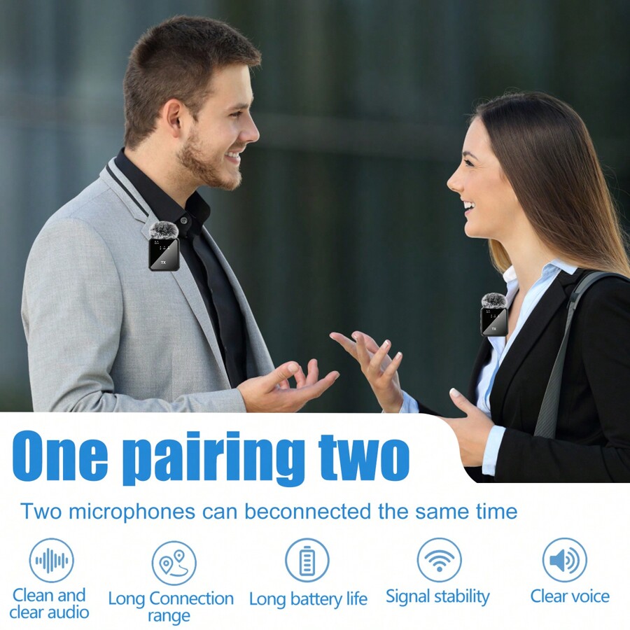 Professional Wireless Lavalier Microphone For Android, IPhone IPad With