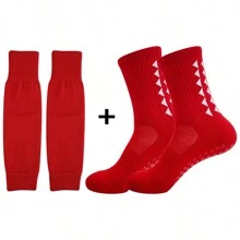 1set Football Leg Warmers With Anti-Slip Coating, Sports Leg Warmers And Sleeves, Compression Leg Sleeve For Football And Basketball, Running