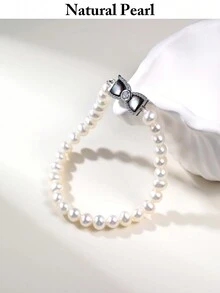 mufan 1 chiếc vòng tay ngọc trai nước ngọt tự nhiên, bạc Sterling S925 không gây dị ứng, thích hợp cho các buổi hẹn hò, tụ họp, đám cưới, du lịch, tặng quà cho bạn bè, hộp quà trang sức sang trọng, quà tặng phù dâu, quà kỷ niệm, quà tặng của cô ấy, quà tặng ngày lễ tình nhân, quà cưới, quà tặng tốt nghiệp, quà tặng ngày lễ - phong cách 5 - Xem 9