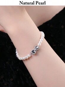 mufan 1 chiếc vòng tay ngọc trai nước ngọt tự nhiên, bạc Sterling S925 không gây dị ứng, thích hợp cho các buổi hẹn hò, tụ họp, đám cưới, du lịch, tặng quà cho bạn bè, hộp quà trang sức sang trọng, quà tặng phù dâu, quà kỷ niệm, quà tặng của cô ấy, quà tặng ngày lễ tình nhân, quà cưới, quà tặng tốt nghiệp, quà tặng ngày lễ - phong cách 5 - Xem 2