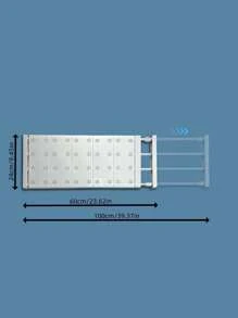 1 pieza Divisor de almacenamiento retráctil sin olores para armarios, mueble de partición de cocina, estantería en capas para dormitorio, estantería de baño - Multicolor - Ver 15