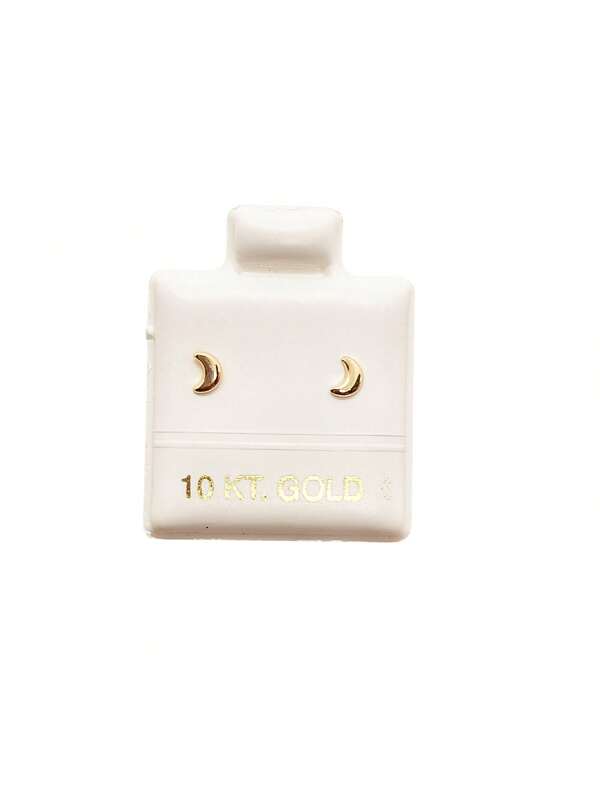 Amaris 1 par de aretes luna lt minis oro 10k doble estrella constelación espacio universo estrella luna cielo figura dorado de moda para mujeres estilo creativo dulce elegante glamour para bebé recién nacidas niñas mujer piercing pendientes de alfiler moda oro 10k GARANTIZADO por AMARIS JOYA