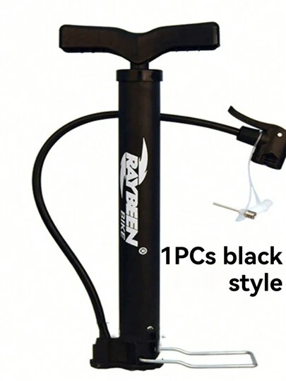 1 st bärbar cykelluftpump, mini handhållen luftkompressor för hemmabruk, elektrisk/cykeldäckpump med ventilhuvud i slumpmässig färg