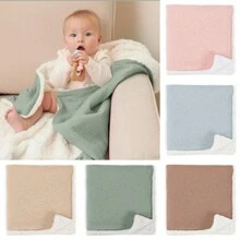 1pc cobertor de bebê pelúcia patchwork velo cobertor recém-nascido swaddle wrap super macio e amigo da pele 90 * 70 cm amor dia dos namorados - Multicolorido - Ver 2