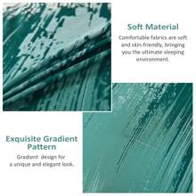 7 Pieces Comforter Set Queen King Aqua Bed In A Bag Abstract Gradient Comforter Dusty Blue Soft Microfiber Bedding Sets With Comforter, Flat Sheet, Fitted Sheet, Pillow Shams,Pillowcases