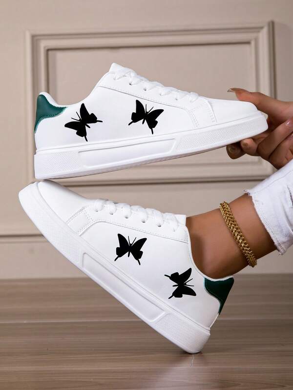 New Fashion Versatile Women Small White Shoes Plain Classic Skate Shoes, Lightweight Soft Bottom Comfortable Dirt-Resistant Easy To Clean Outdoor Casual Sports Shoes