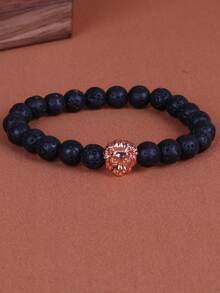 1 件/套多色串珠狮头装饰手链系列 - 獅子頭石珠手鍊 - 查看 5