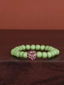 1 件/套多色串珠狮头装饰手链系列 - 獅子頭石珠手鍊 - 查看 6