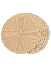 2pcs/4pcs/6pcs 15 Inch Round Woven Braided Placemat, Washable Anti-Slip Heat Insulation Tableware Mats, Suitable For Home Dining Table Decor, Holiday/Party - Multicolor - View 12
