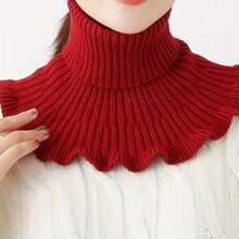 1pc Winter Knit Scarf, Warm Neck Wrap For Cold Weather