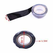 Waterproof And High-Temperature Resistant Tape For Plumbing Tools Repair, Auto Wire & Cable Wrap Self-Adhesive Silicone Tape - Black - View 6