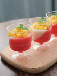 10/20pcs Mini Transparent Dessert Cups, Mousse Cup Pudding Fruit Ice Cream Cup Ideal For Mousse Pudding Tiramisu, Parties Weddings Birthdays And Holiday Celebrations, - Hand Wash Only - Multicolor - View 9