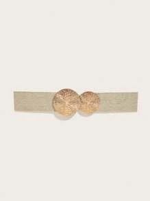 1 Stück einfarbiger, lässiger PU (Polyurethan) Gürtel mit elastischem Bund für Frauen, geeignet für Frühling, Sommer, Herbst, im europäischen und amerikanischen Stil, passend zu Mänteln und Kleidern für formelle oder tägliche Anlässe