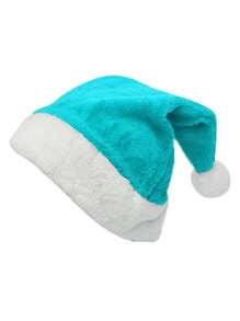 1 chiếc mũ ông già Noel nhung lông ngắn sang trọng trang trí Giáng sinh, vật dụng Giáng sinh cho cả nam và nữ, mũ dự tiệc cho người lớn, mũ ông già Noel bằng vải nỉ polyester màu trơn, thích hợp cho mùa xuân, hè, thu và đông - 1 cái - Xem 11