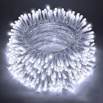 Guirlandes lumineuses d'intérieur, guirlandes lumineuses d'extérieur étanches à fil transparent, guirlandes lumineuses scintillantes pour décoration de salon, arbre, chambre à coucher, mariage, Noël