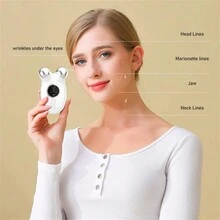 Con lăn massage mặt vi dòng EMS Máy nâng cơ mặt Máy làm săn chắc da mặt Dụng cụ chăm sóc da Làm săn chắc da mặt Giảm béo - Hồng - Xem 4