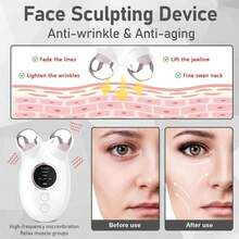 Con lăn massage mặt vi dòng EMS Máy nâng cơ mặt Máy làm săn chắc da mặt Dụng cụ chăm sóc da Làm săn chắc da mặt Giảm béo - Hồng - Xem 3