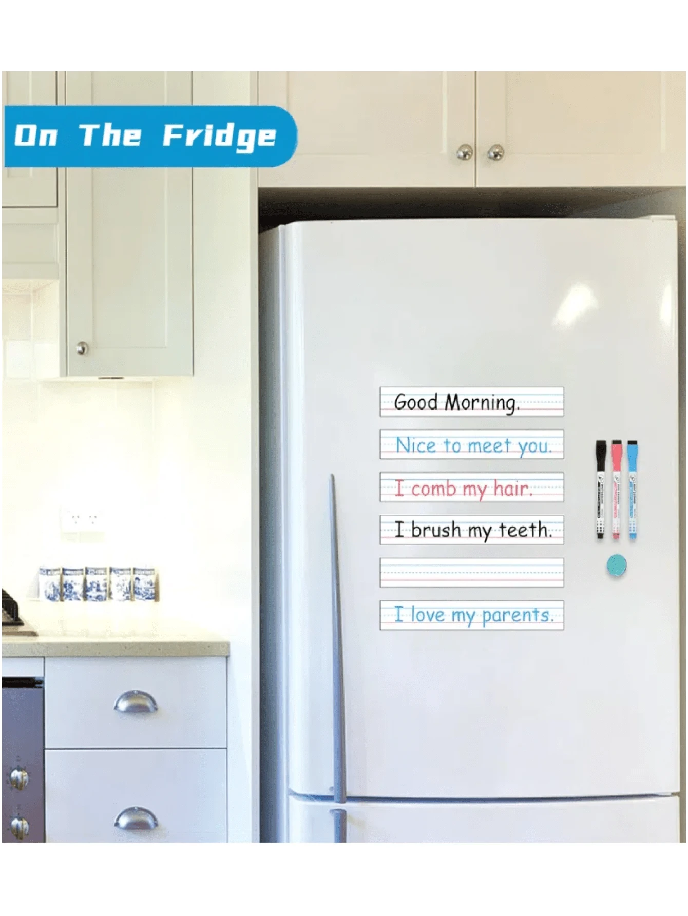 10 Pcs Small Lined Whiteboard Set For Fridge / Whiteboard