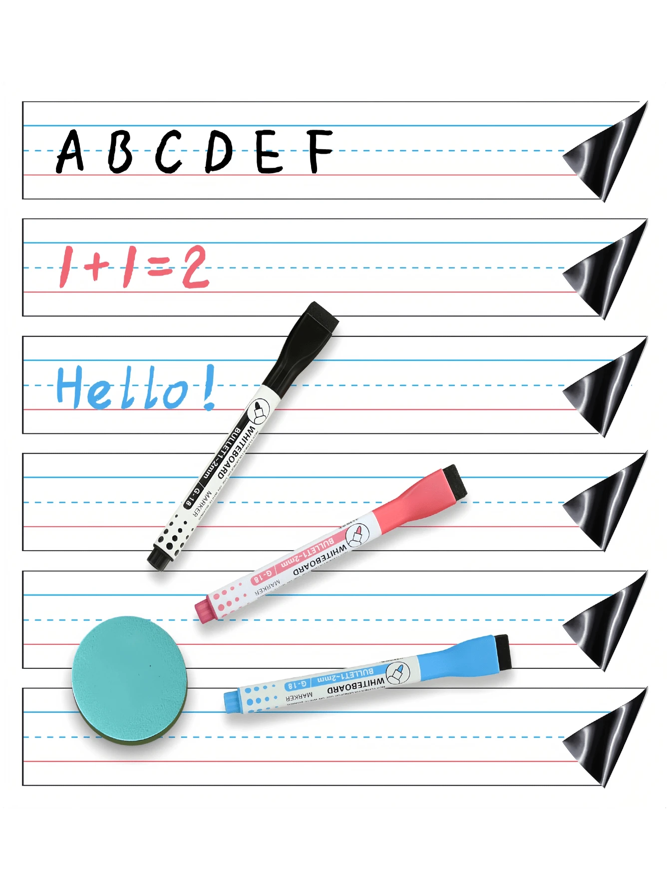 10 Pcs Small Lined Whiteboard Set For Fridge / Whiteboard