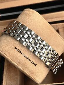 Pablo Raez 1 件男士手表顶级全新豪华 SUS304 不锈钢防水简约日历时钟男士纯金属钢休闲时尚石英表黑色表盘带日期栏简约刻度高级重型商务腕表适合日常使用送给父亲或男性朋友的礼物