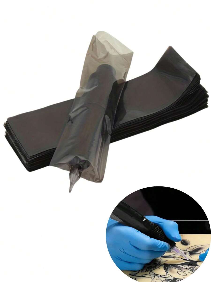100 cái/gói Túi đựng mực xăm dùng một lần Bán buôn vật dụng xăm hình Lót vô trùng không bụi - Nhiều màu - Xem 1