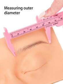 1pc Mini Plastic Eyebrow Ruler, Eyebrow Drawing Ruler Tool, Mini Vernier Caliper Dual Scale Plastic Ruler, Vernier Caliper Micro-Engraved Eyebrow Tattoo Artist Makeup Ruler (Pink), Portable Plastic Eyebrow Ruler, Vernier Caliper, Tattoo Ruler, Ruler, Permanent Makeup Measuring Tool, Makeup Tool, Eyebrow Ruler + Eyebrow Positioning Line (Black Ink),Giveaways,Travel,Cheap Stuff,Travel Essential - Multicolor - View 3