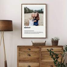 1 pieza Obra de arte personalizada de foto de hermana - Póster de lienzo personalizado, regalo perfecto para mejores amigos y familiares, ideal para decoración de dormitorio y sala de estar, sin marco, Día de San Valentín, regalos de decoración del Día de San Valentín, Cumpleaños, Graduación, Multifuncional, Ajustable, Anti-moho, Ornamental, Reutilizable, Exquisito, Adorable, de Alta Calidad, Moderno, Colorido, Cómodo, Elegante, Personalizado, Único, Regalos ideales para él, Regalos ideales para ella, Novio, Novia, Papá, Mamá, Familia, Amigos, Hijo, Hija, Estudiantes, Oficina, Salón de té, Escuela, Hogar, Vida lenta de verano