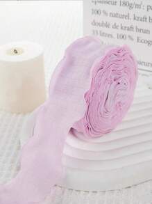 1 Roll Ribbons Flowers Bows Hair Clips Birthday Gift DIY Wavy Ribbons For Various Festivals Party Birthday Decoration Net Yarn Floral Bouquet Flower Shop Floral Art Romantic Decoration Packaging Net Yarn Wavy Texture Essential For Valentine's Day