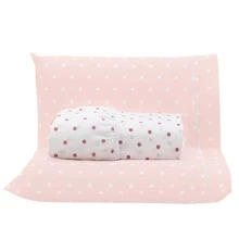 Fitted Sheet Single Double Queen King Percale 180 Thread Count Cotton Poá Collection - Poá Rose - Xem 3